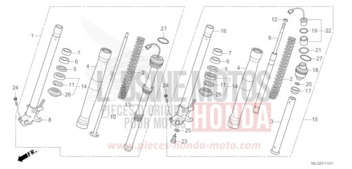 FOURCHETTE AVANT (2) CRF1100A4P de 2023